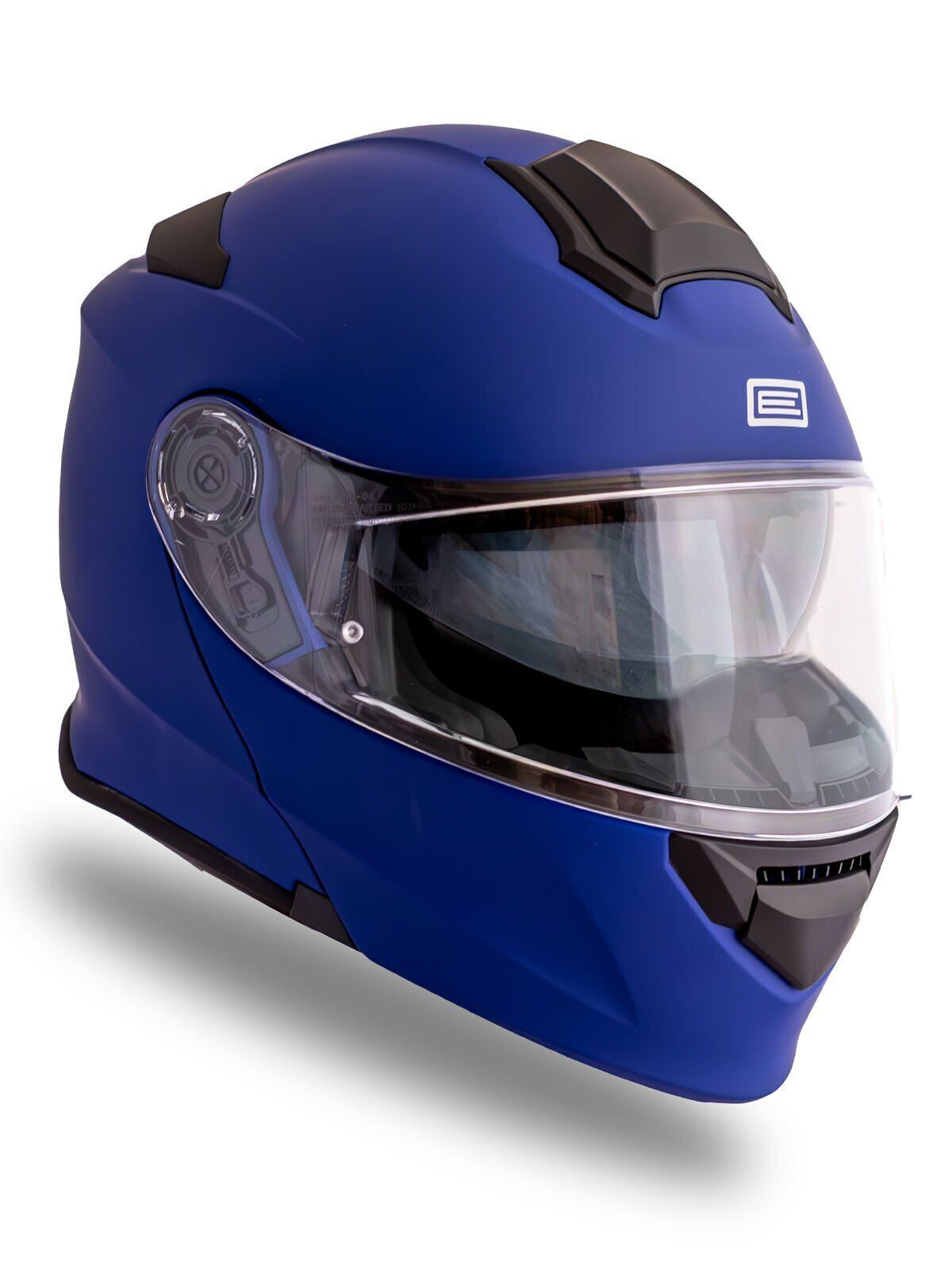 Origine Delta Basic Mat Mavi Çene Açılır Kask Şeffaf Camlı