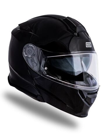 Origine Delta Basic Parlak Siyah Çene Açılır Kask Şeffaf Camlı