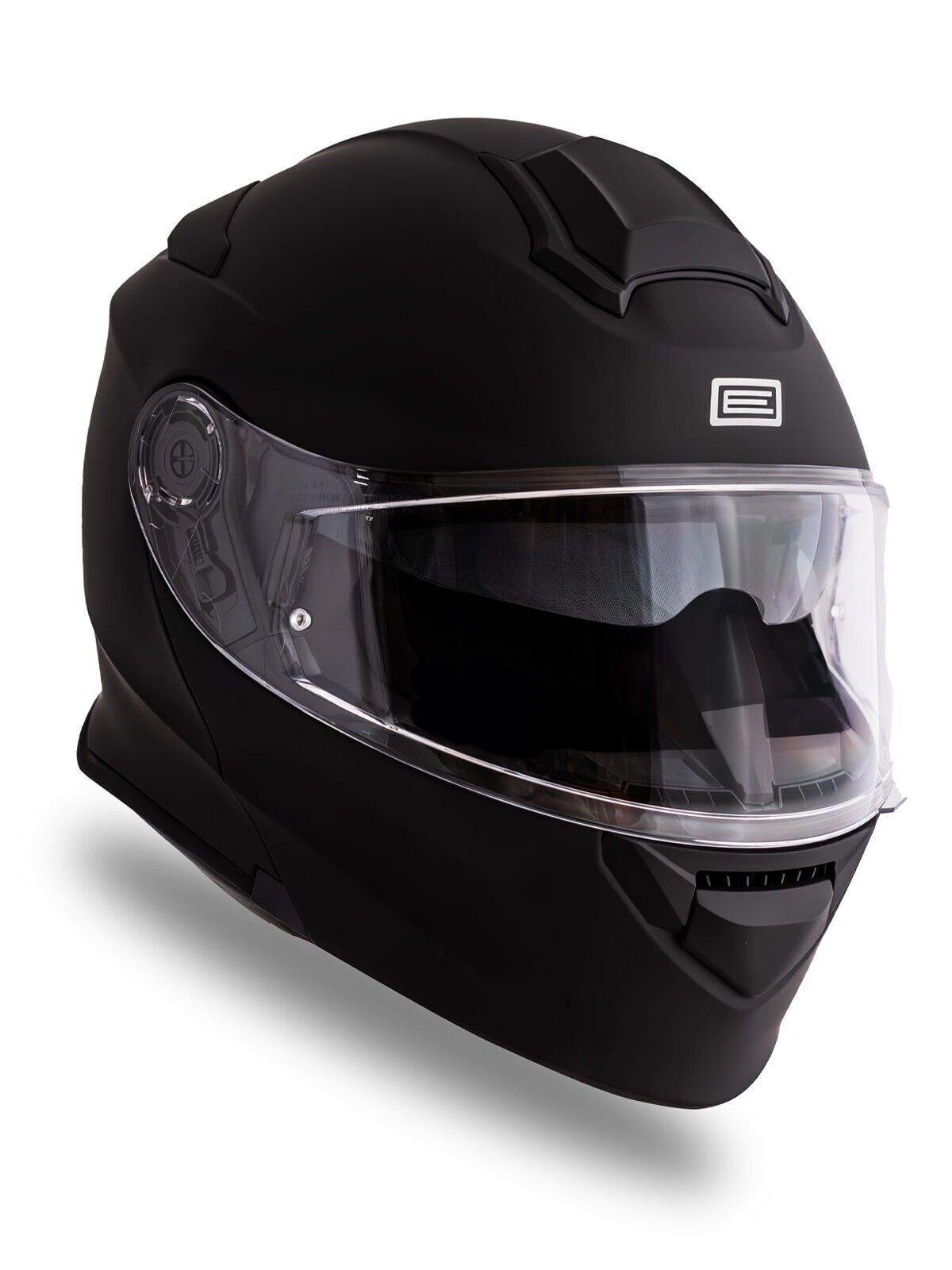 Origine Delta Basic Mat Siyah Güneş Vizörlü Çene Açılır Kask Şeffaf Camlı