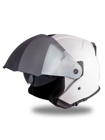 Palio 2.0 Beyaz Güneş Vizörlü Açık Kask