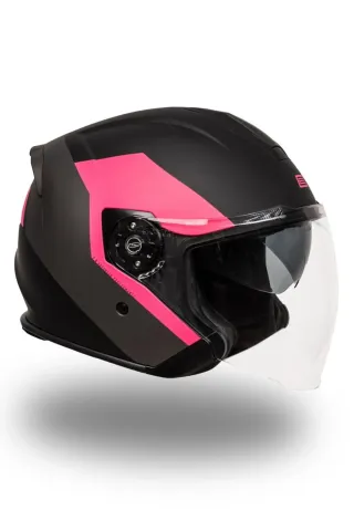 Palio 2.0 Eko Mat Siyah-Pembe Açık Kask