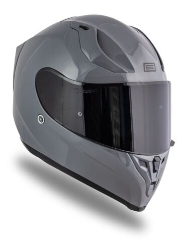 Origine Strada Nardo Gri Güneş Vizörlü Kask Siyah Camlı