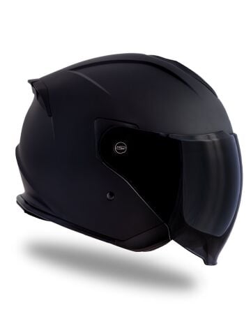 Palio 2.0 Mat Siyah Güneş Vizörlü Açık Kask