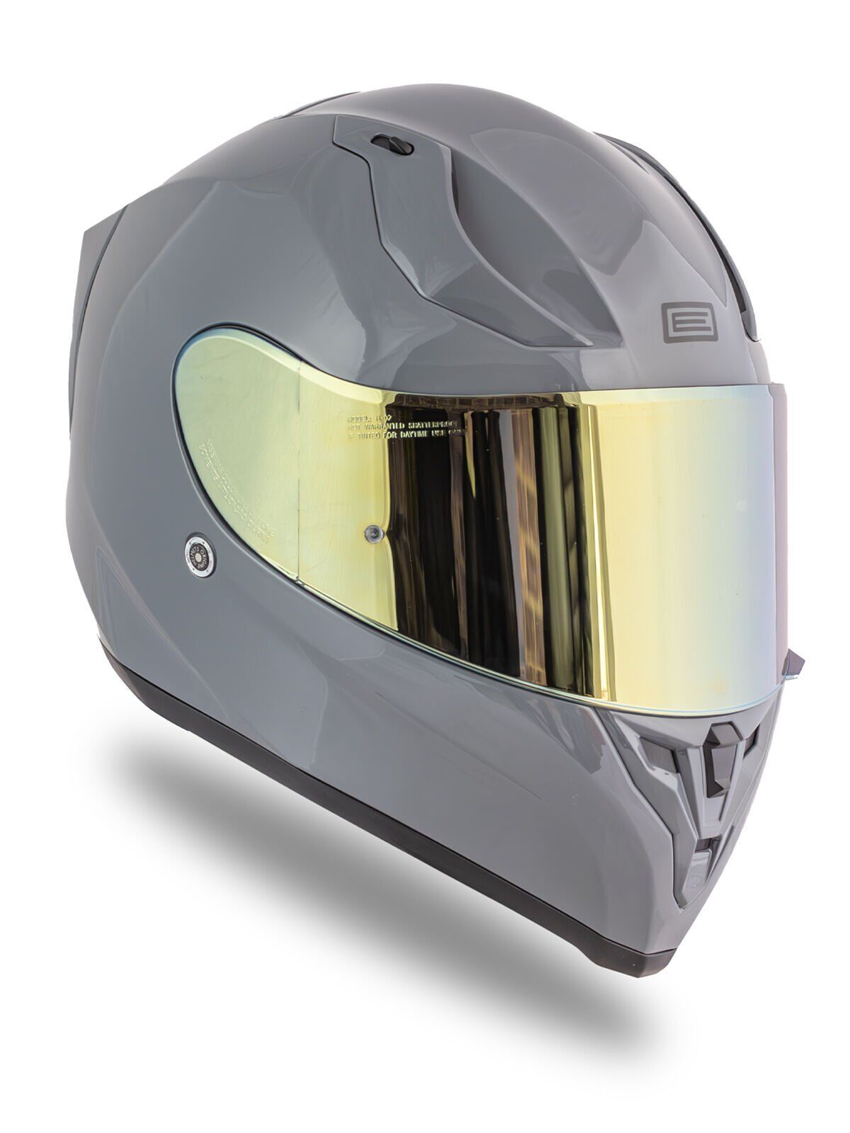 Strada Nardo Gri Güneş Vizörlü Kask Iridium Sarı Camlı