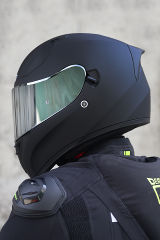 Strada Mat Siyah Kask (Güneş Vizörlü)