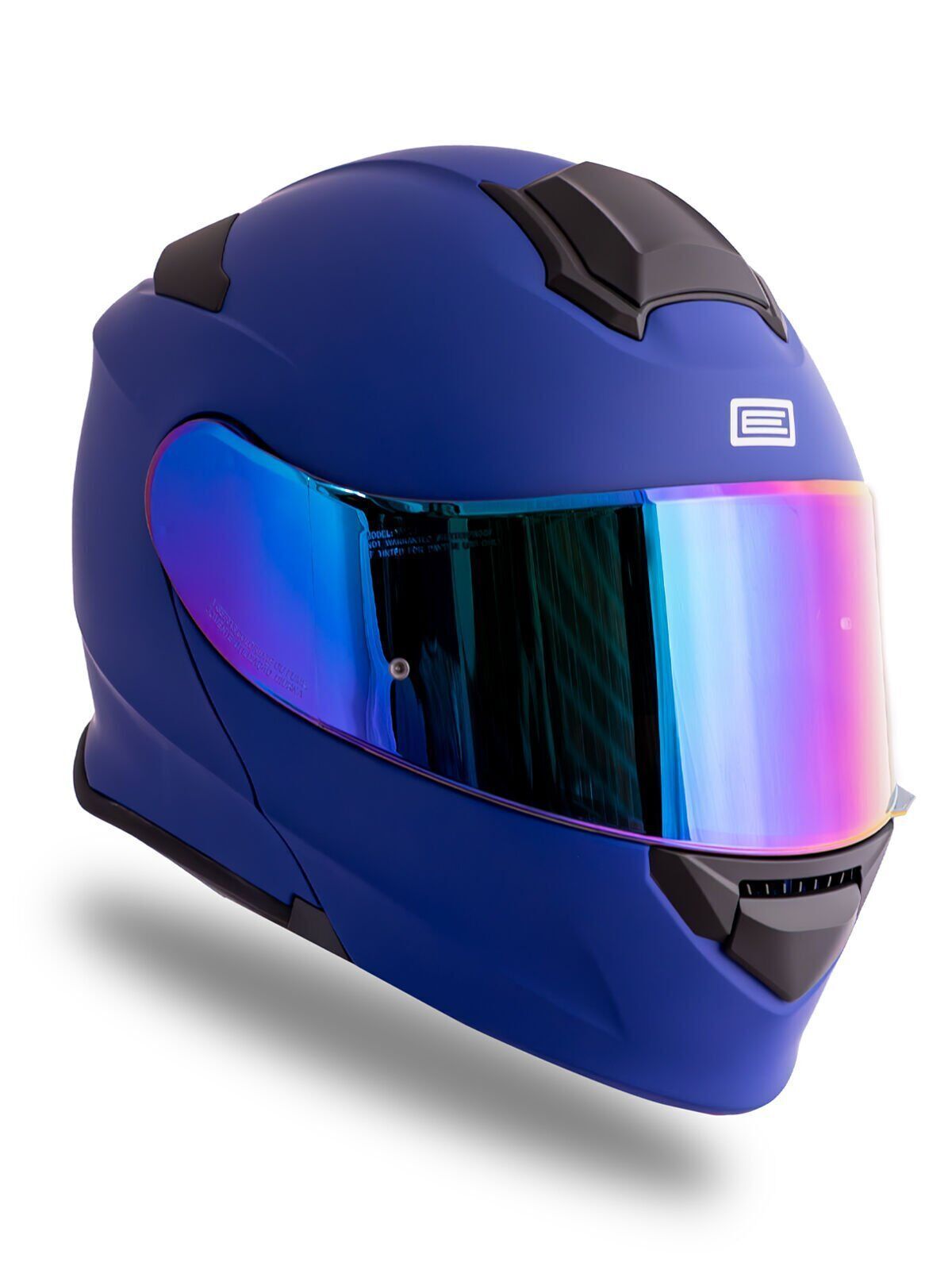 Origine Delta Basic Mat Mavi Çene Açılır Kask Gökkuşağı Camlı