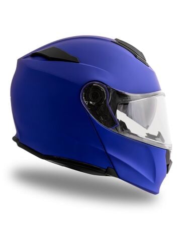 Delta Basic Mat Mavi Çene Açılır Kask