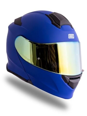 Delta Basic Mat Mavi Çene Açılır Kask