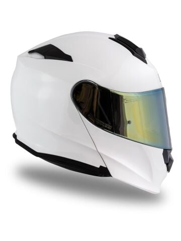 Delta Basic Beyaz Çene Açılır Kask