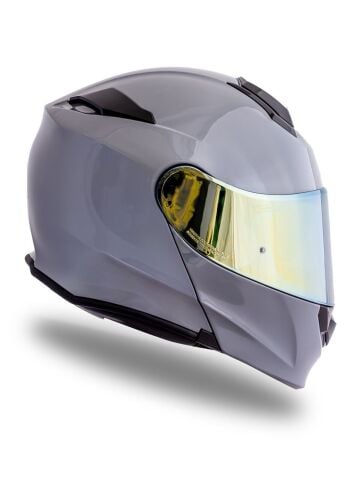 Origine Delta Basic Nardo Gri Güneş Vizörlü Çene Açılır Kask Sarı Camlı
