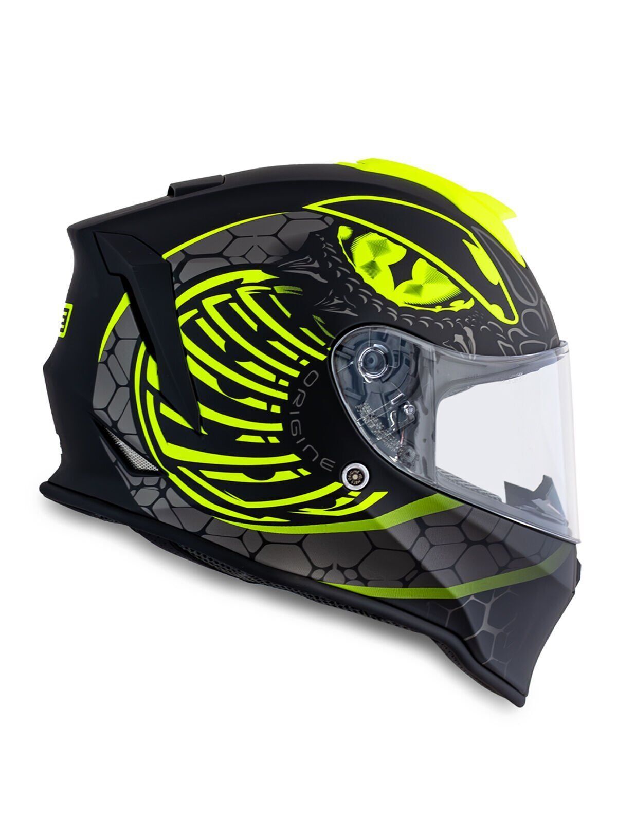 Dinamo Fighter Mat Siyah-Antrasit-Sarı Kask