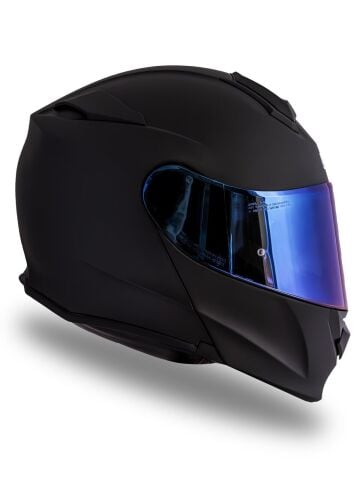 Delta Basic Mat Siyah Çene Açılır Kask
