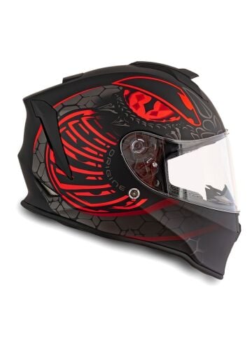 Dinamo Fighter Mat Siyah-Antrasit-Kırmızı Kask