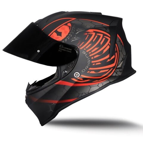 Dinamo Fighter Mat Siyah-Antrasit-Kırmızı Kask