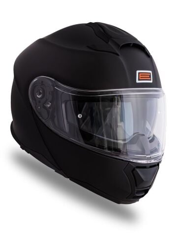 Origine Logic Mat Siyah Güneş Vizörlü Çene Açılır Kask Şeffaf Camlı M