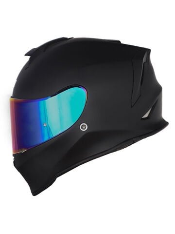 Dinamo Mat Siyah Kask Iridium Gökkuşağı Camlı