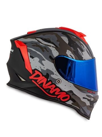 Dinamo Camo Siyah-Titanium-Kırmızı Kask