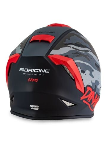 Dinamo Camo Siyah-Titanium-Kırmızı Kask