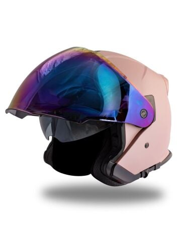 Palio 2.0 Rose Gold (Pembe) Güneş Vizörlü Açık Kask